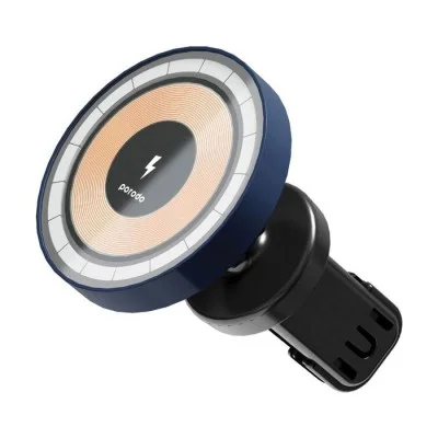 Porodo Lucid Magsafe Car Mount Car Charger-Type-C Cable Included - Black